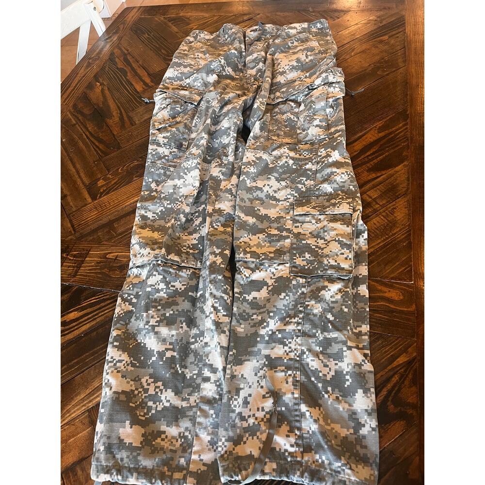 Army Digital Camo Cargo Combat Pants Men Medium X Long Outdoor Hiking Travel